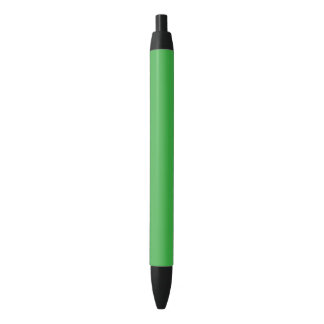 Cool Solid Green, Black Ink Pen