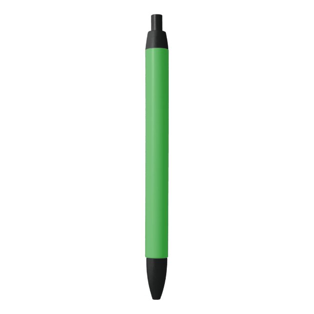 Cool Solid Green, Black Ink Pen (Front Vertical)