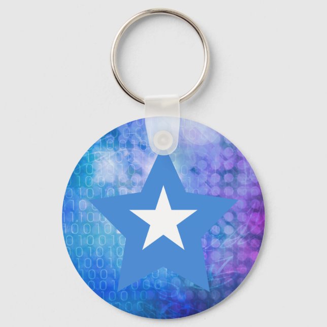 Cool Somalia Flag Star Key Ring (Front)