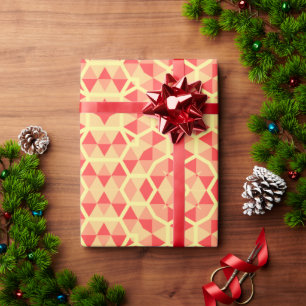 Cool Sophisticated Vintage Geometric Wedding Wrapping Paper