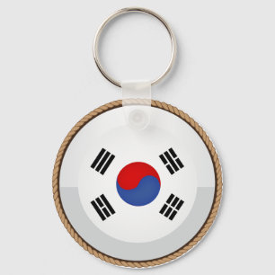 Cool South Korea Flag Seal Key Ring