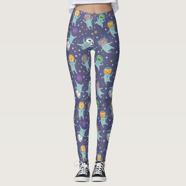 Cool Space Animals Leggings (Front)