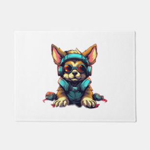 Cool space dog design Classic T-Shirt Doormat