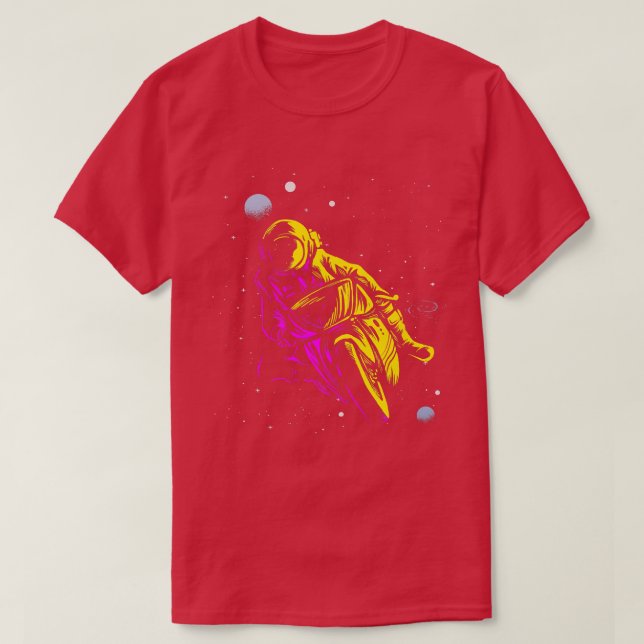 Cool space explorer shuttle astronaut earth Premiu T-Shirt (Design Front)