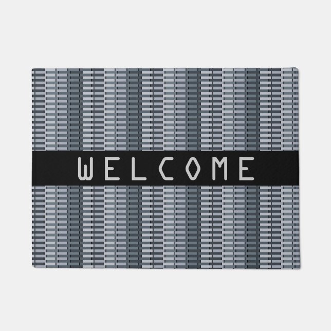 COOL Space Grey Contemporary Abstract Pattern Doormat (Front)