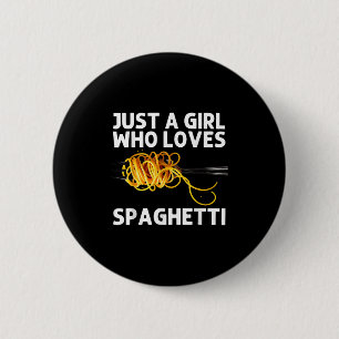 Cool Spaghetti Art For Girls Women Italian Food Pa 6 Cm Round Badge