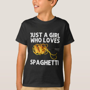Cool Spaghetti Art For Girls Women Italian Food Pa T-Shirt