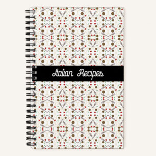 Cool Spaghetti Meatballs Pattern Notebook