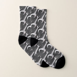 Cool Spanner Wrench Tool Mechanic and Engineer Socks