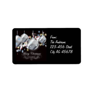 Cool Sparkling Christmas Address Labels