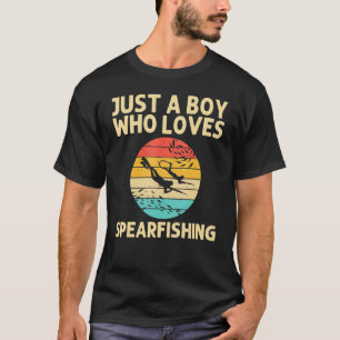 Cool Spearfishing For Boys Kids Ocean Diving Spear T-Shirt