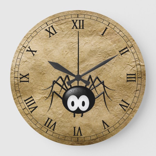 Cool Spider Clock! Large Clock (Front)