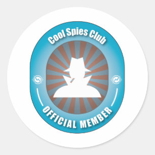 Cool Spies Club Classic Round Sticker