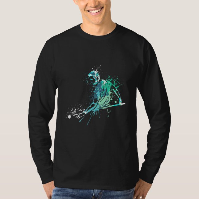 Cool splash pool 8-ball billiards player T-Shirt (Front)