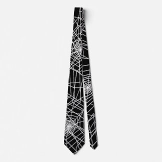 Cool Spooky Spider Web Satin Necktie