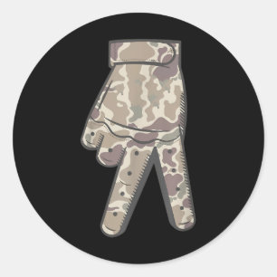 Cool Sport Baseball Home Plate Drip Drip Camo Bow Classic Round Sticker