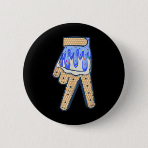 Cool Sport Baseball Home Plate Drip With Sprinkles 6 Cm Round Badge