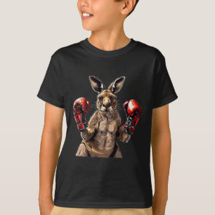 Cool Sport Kangaroo With Punching Mitts T-Shirt