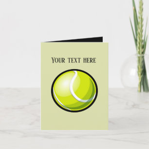 Cool sports tennis ball add message  thank you card