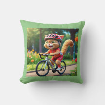 Cool Sporty Cat on Bicycle