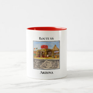 Cool Springs Gas Station, Route 66, Arizona Two-Tone Coffee Mug