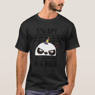 Cool Spy Gaming Ninja 5 Spy 95 Ninja Unicorn Gamer T-Shirt
