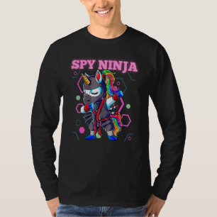 Cool Spy Gaming Ninja Gamer Unicorn Ninja Boy Girl T-Shirt