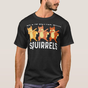 Cool Squirrel Art For Dad Papa Chipmunk Prairie Fu T-Shirt