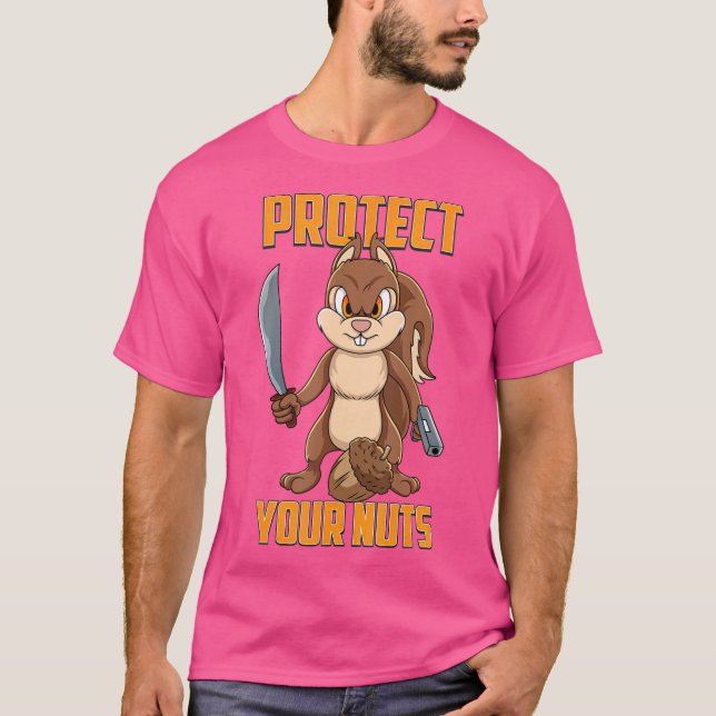 Cool Squirrel Protect Your Nuts Squirrel Hunters G T-Shirt (Front)