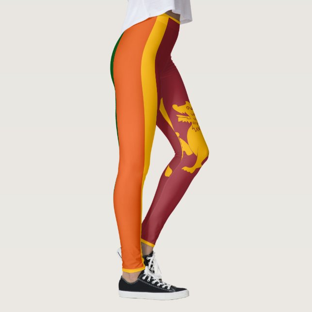 Cool Sri Lanka Flag Fashion Leggings (Right)