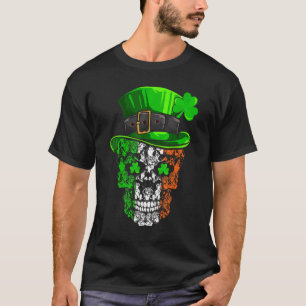 Cool St Patricks Day Beagle Dog Skull Shamrock T-Shirt