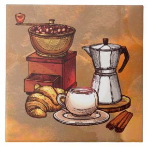 cool stained coffee decor ceramic tile