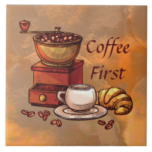 cool stained coffee decor ceramic tile