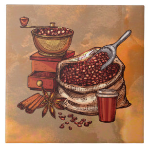 cool stained coffee decor tile