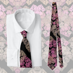 Cool stained glass window - fractal art   tie