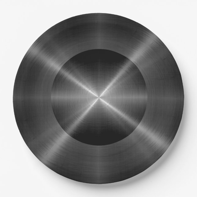 Cool Stainless Steel Metal #106 Paper Plate (Front)