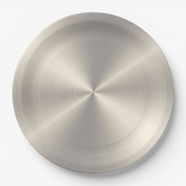 Cool Stainless Steel Metal #99 Paper Plate (Front)
