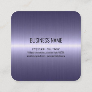 Cool Stainless Steel Metal Look #2 Square Business Card