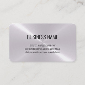 Cool Stainless Steel Metal Look #8 Business Card