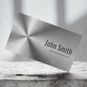 Cool Stainless Steel Pharmacist Business Card