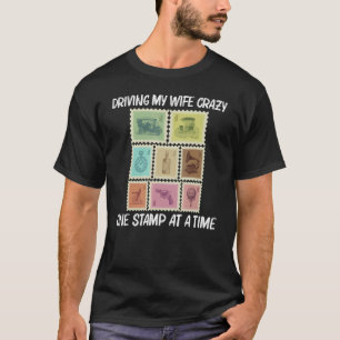 Cool Stamp For Men Dad Stamp Collecting Postal Pos T-Shirt
