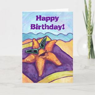 Cool Starfish Happy Birthday Card