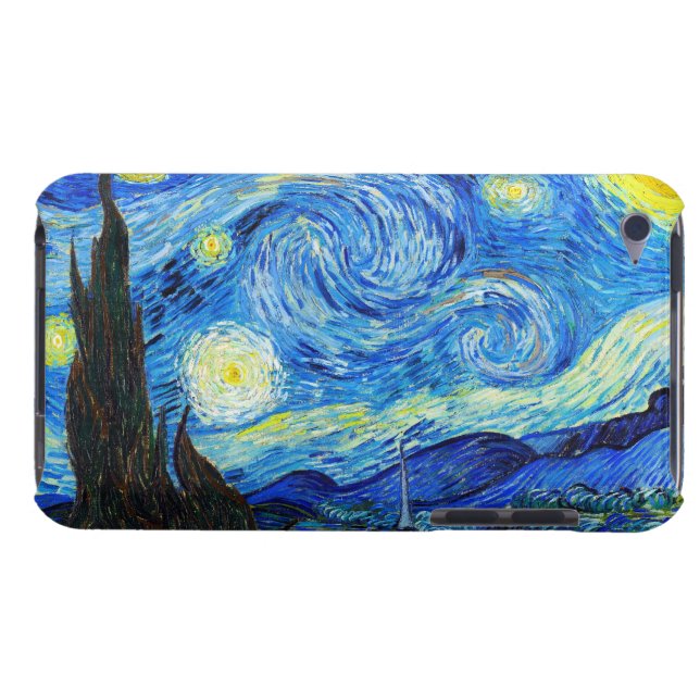 Cool Starry Night Vincent Van Gogh painting Barely There iPod Case (Back Horizontal)
