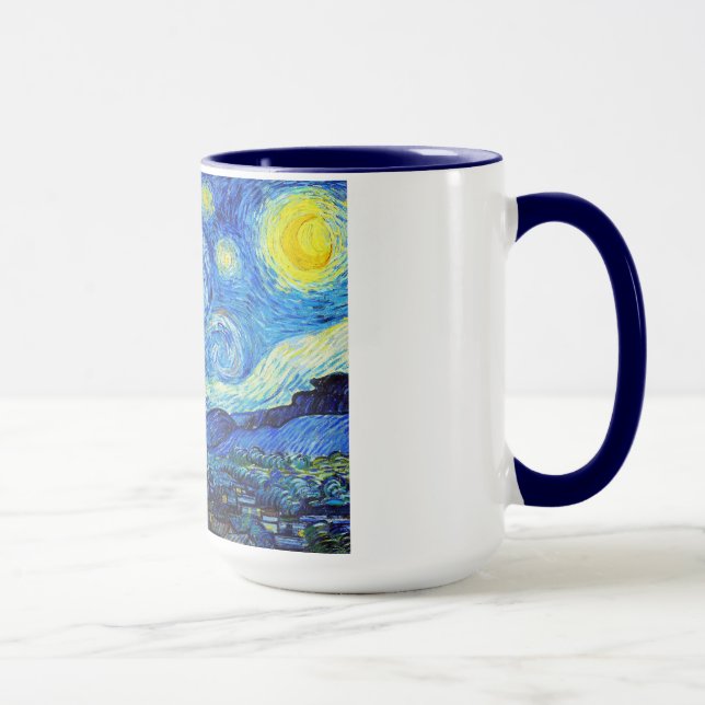 Cool Starry Night Vincent Van Gogh painting Mug (Right)