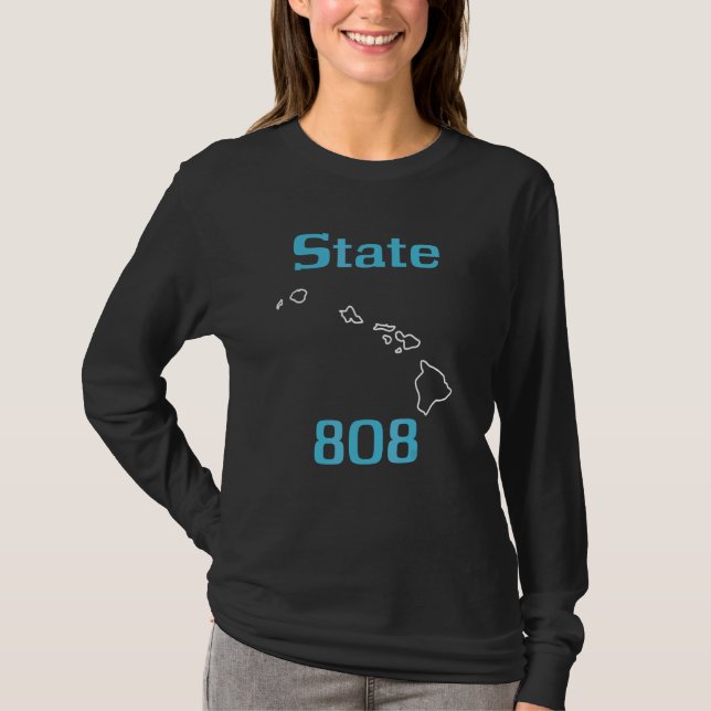 Cool State 808 Hawaii Area Code T-Shirt (Front)