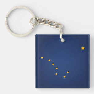 Cool State Of Alaska Flag Key Ring