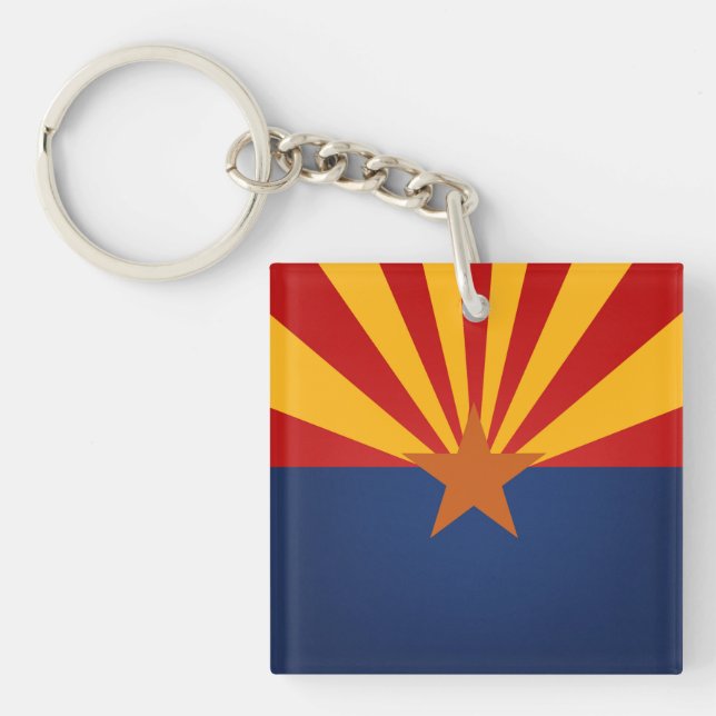 Cool State Of Arizona Flag Key Ring (Front)