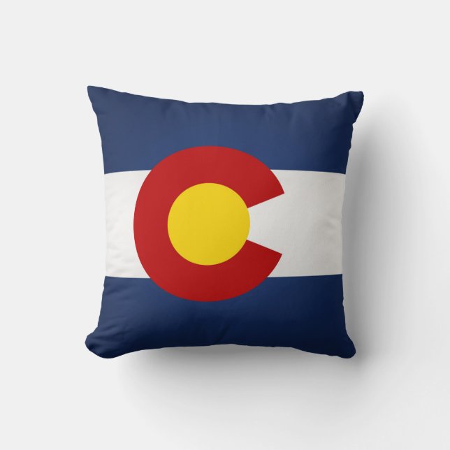 Cool State Of Colorado Flag Cushion (Front)