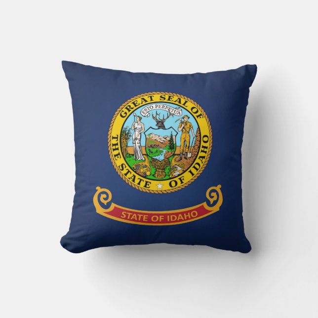 Cool State Of Idaho Flag Cushion (Front)