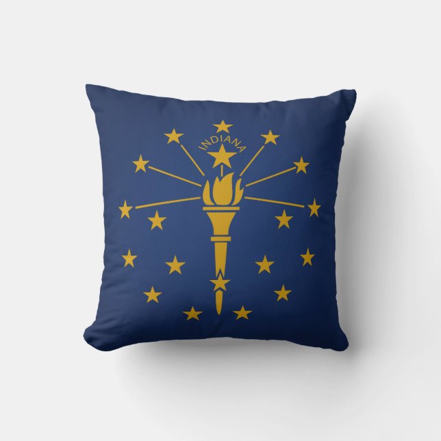 Cool State Of Indiana Flag Cushion (Front)